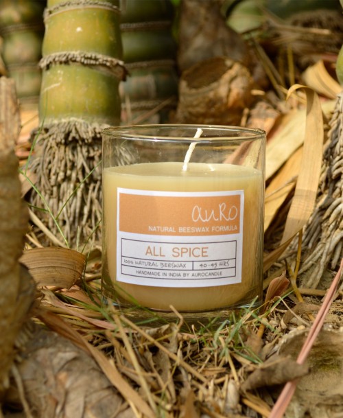 All Spice Beeswax Candle