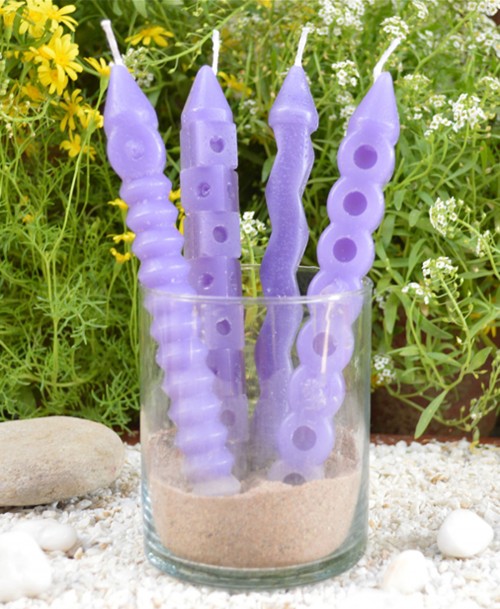 The tropical candle centerpiece (lavender)