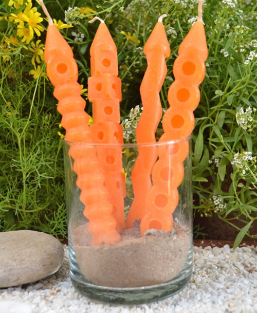 The tropical candle centerpiece( orange)