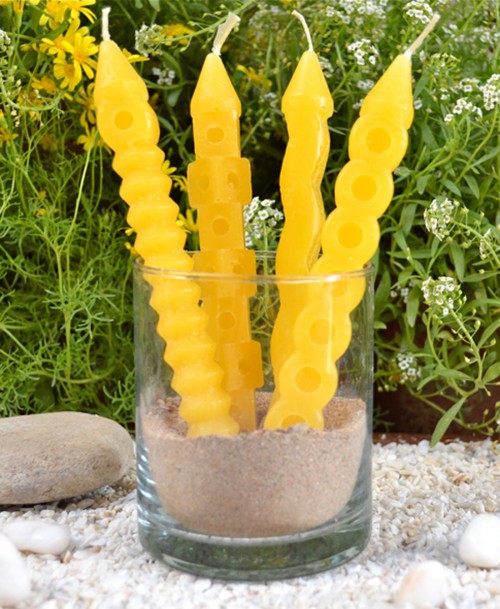The tropical candle centerpiece ( yellow)