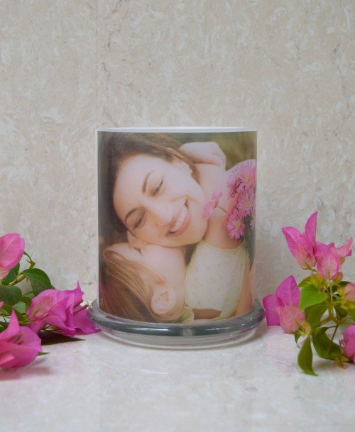 Hollow photo candle