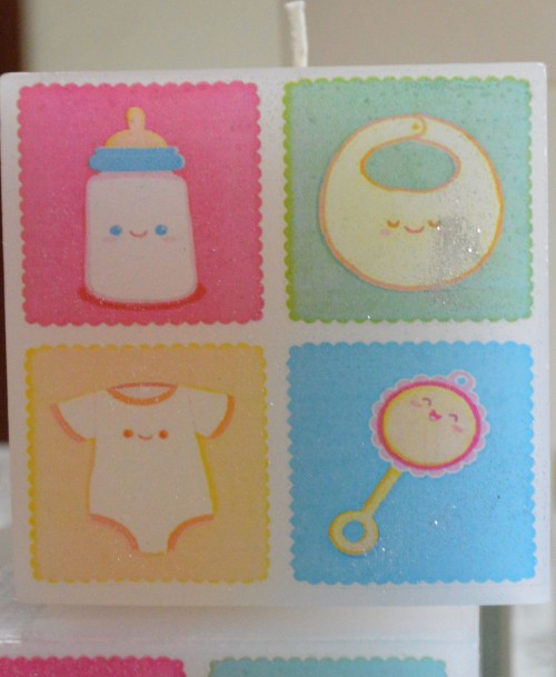 Baby stuff candle