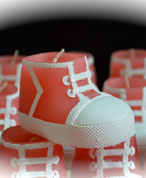 Baby Shoe Candle (pink)