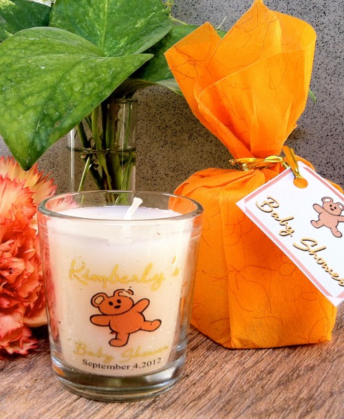 Baby shower orange theme