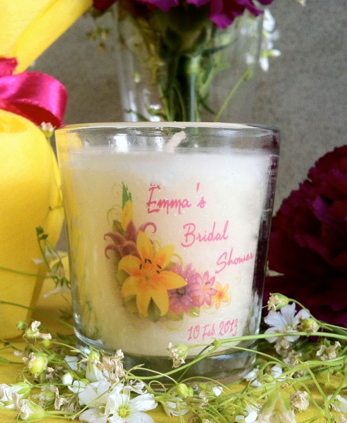 Bridal shower candle containers