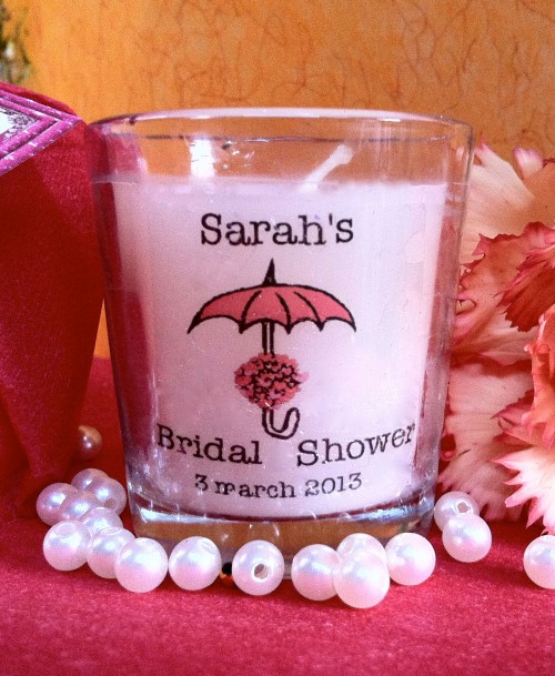 Bridal shower red theme containers