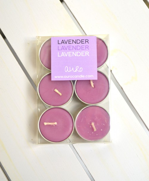 Purple tea lights