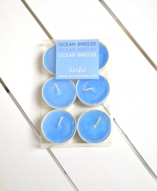 Blue tea lights