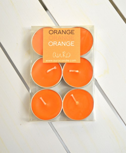 Orange tea lights