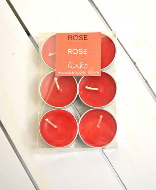 Red tea lights
