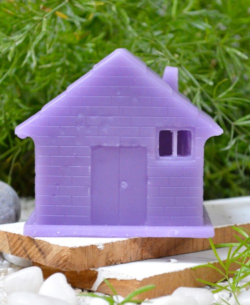 House in wax (violet )