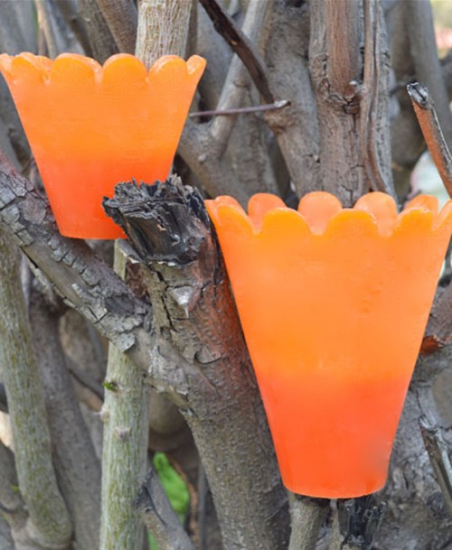 Garden pots orange