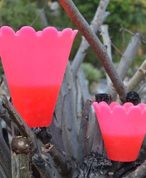 Garden pots pink