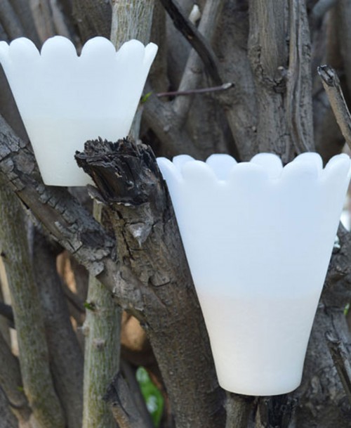 Garden pots white