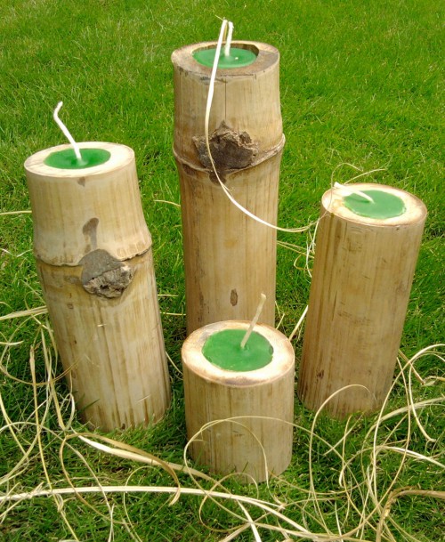 Bamboo candle (natural)