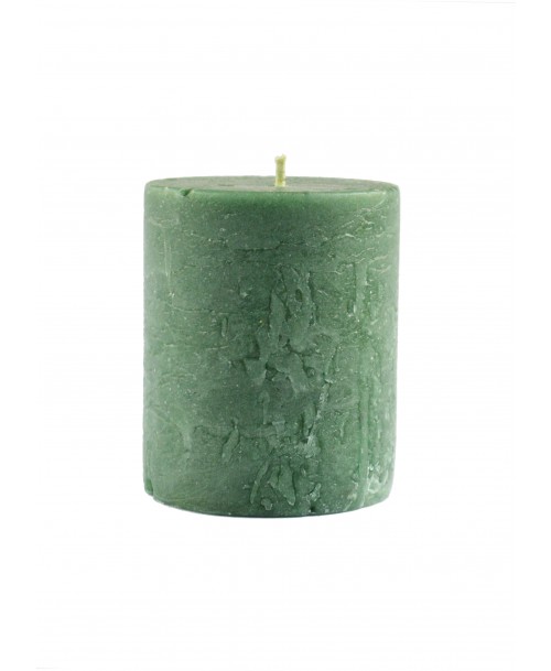 Woody Green Pillar Candle 